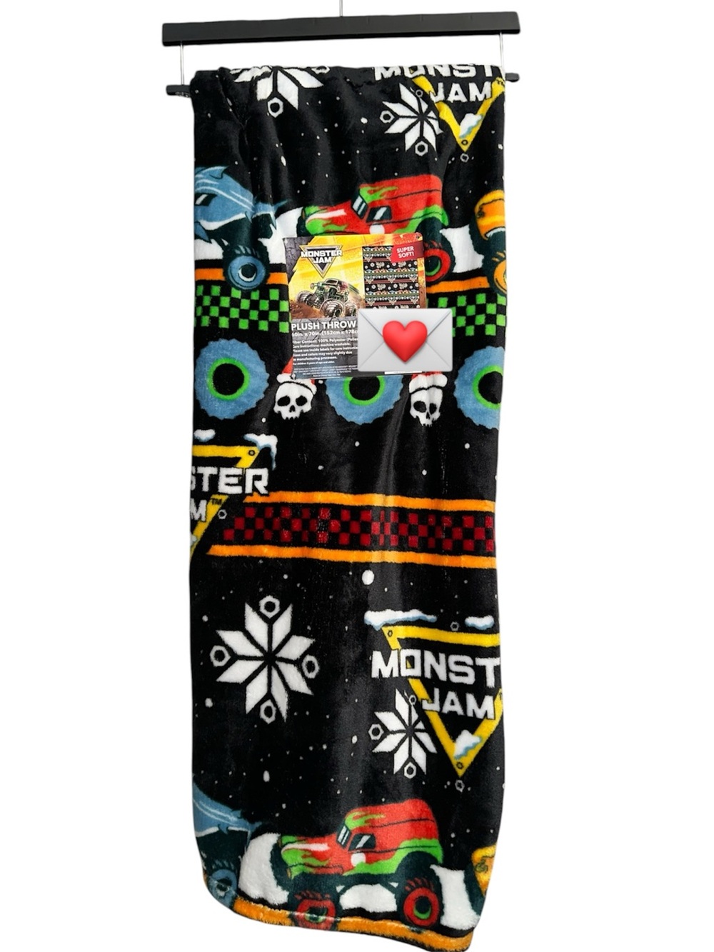 Monster jam Christmas soft throw blanket